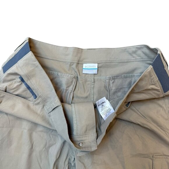 Columbia Hiking Shorts Mens 40 Outdoor Elements Stretch Cargo Tan - Picture 7 of 9